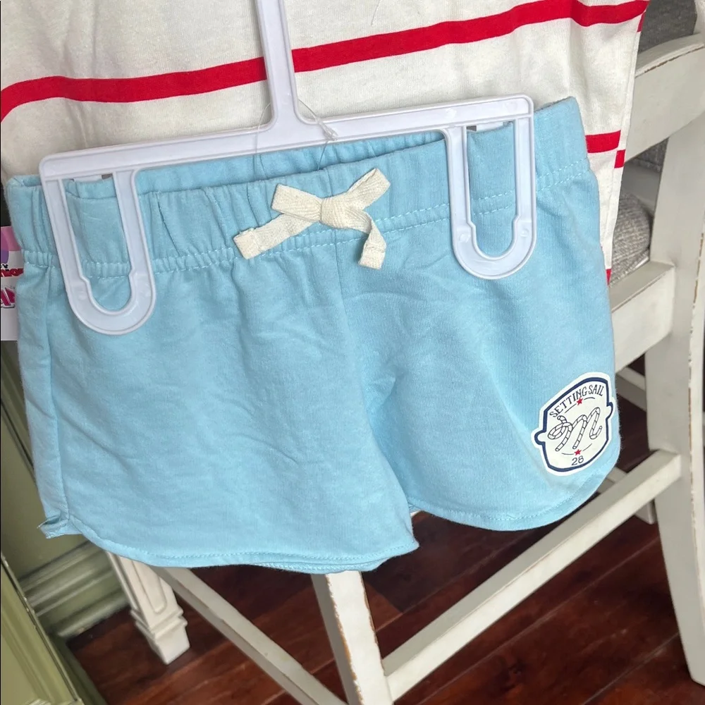 Minnie Mouse Striped Kids Shirt and shorts set. Setting Sail